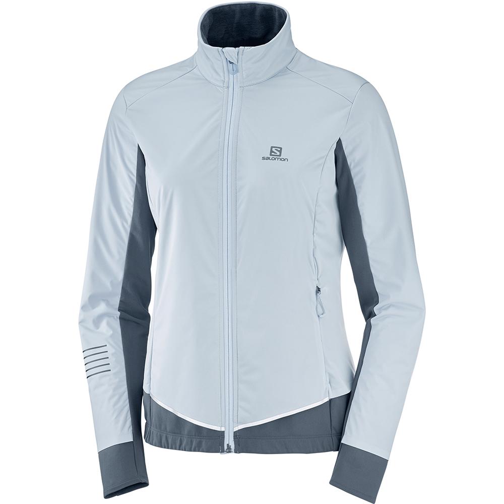 Salomon Israel LIGHTNING LIGHTSHELL JKT W - Womens Jackets - Blue (VSAG-87290)